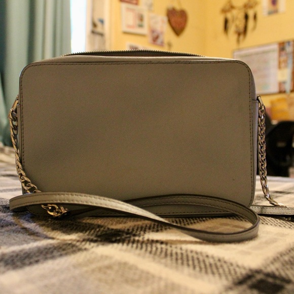 MICHAEL KORS BLUE SAFFIANO LEATHER CROSSBODY PURSE - Picture 2 of 6